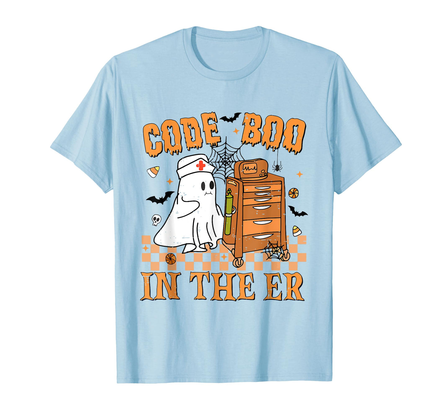 Cute Emergency Department Code Boo In The Er Nurse Halloween T-Shirt