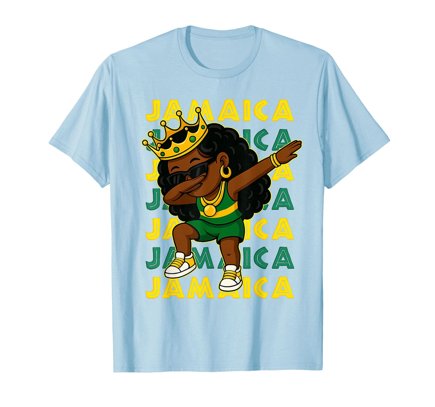 Proud Jamaican Afro Queen Black Girl Roots Dab Swag T-Shirt