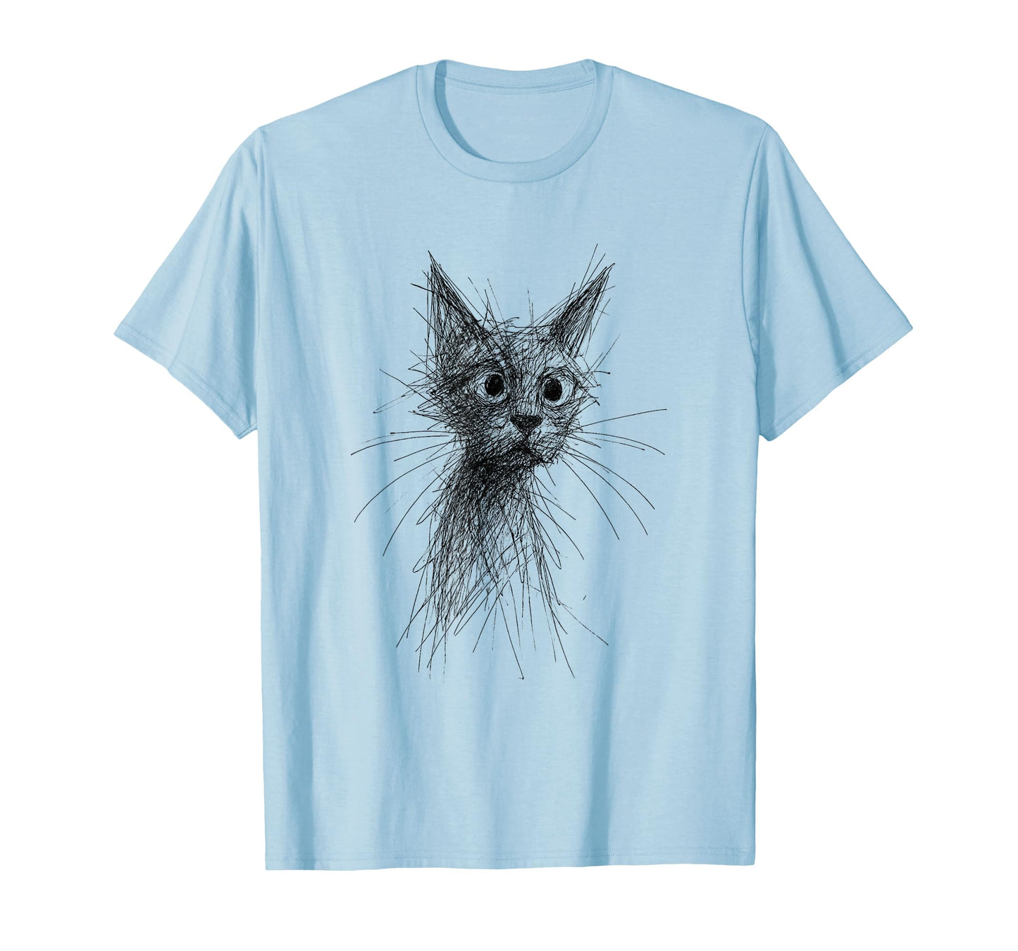 Kitten Lover Abstract Scribble Art Cute Cat Cat T-Shirt