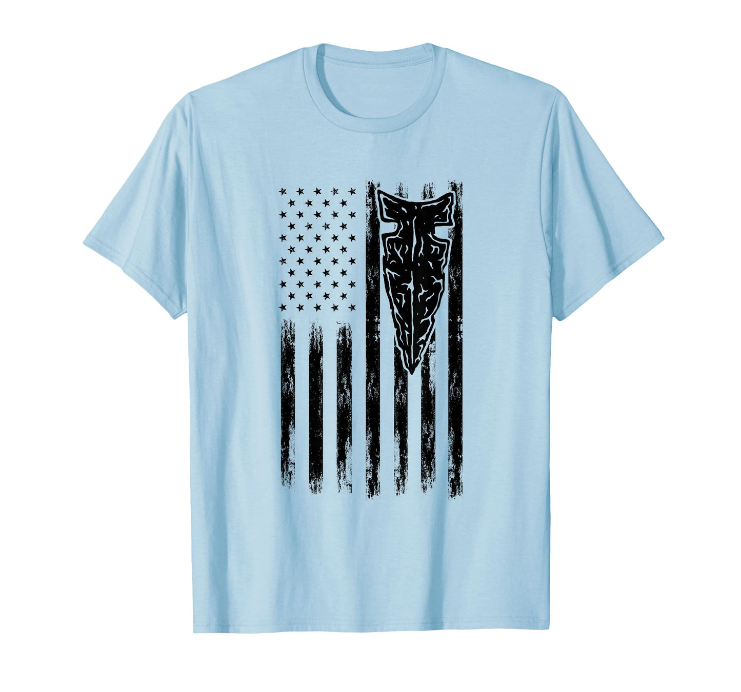 Arrowhead USA Flag Flintknapping Bushcraft Funny Arrowhead T-Shirt