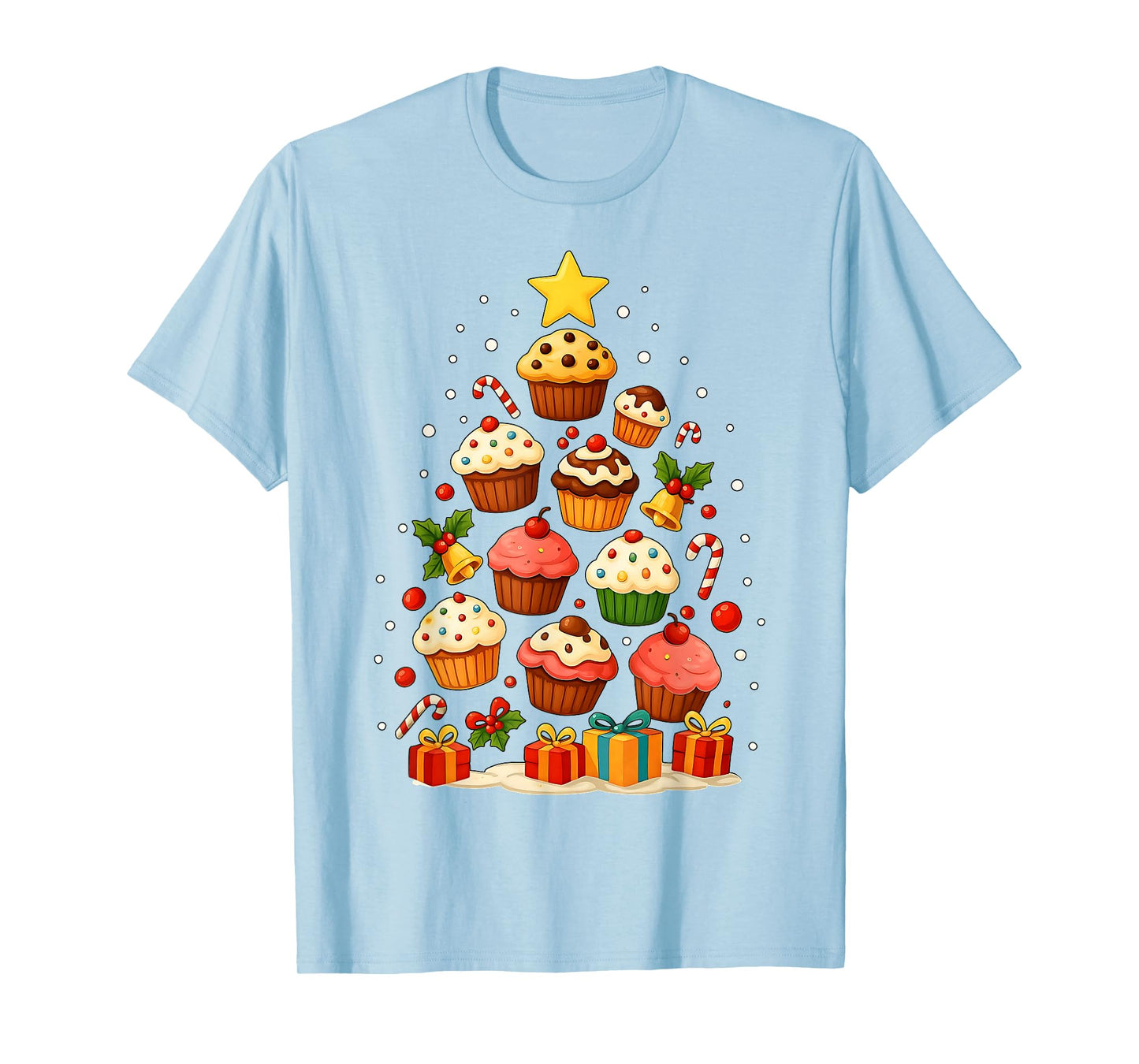 Cute Cupcake Baking Baker Christmas Tree Xmas T-Shirt