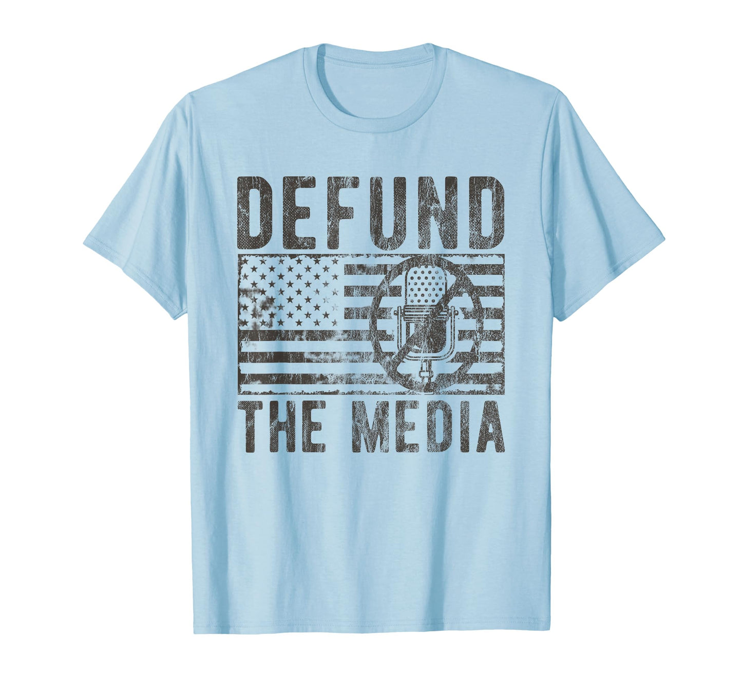 Anti Fake News Political Protest Distressed Defund The Media T-Shirt