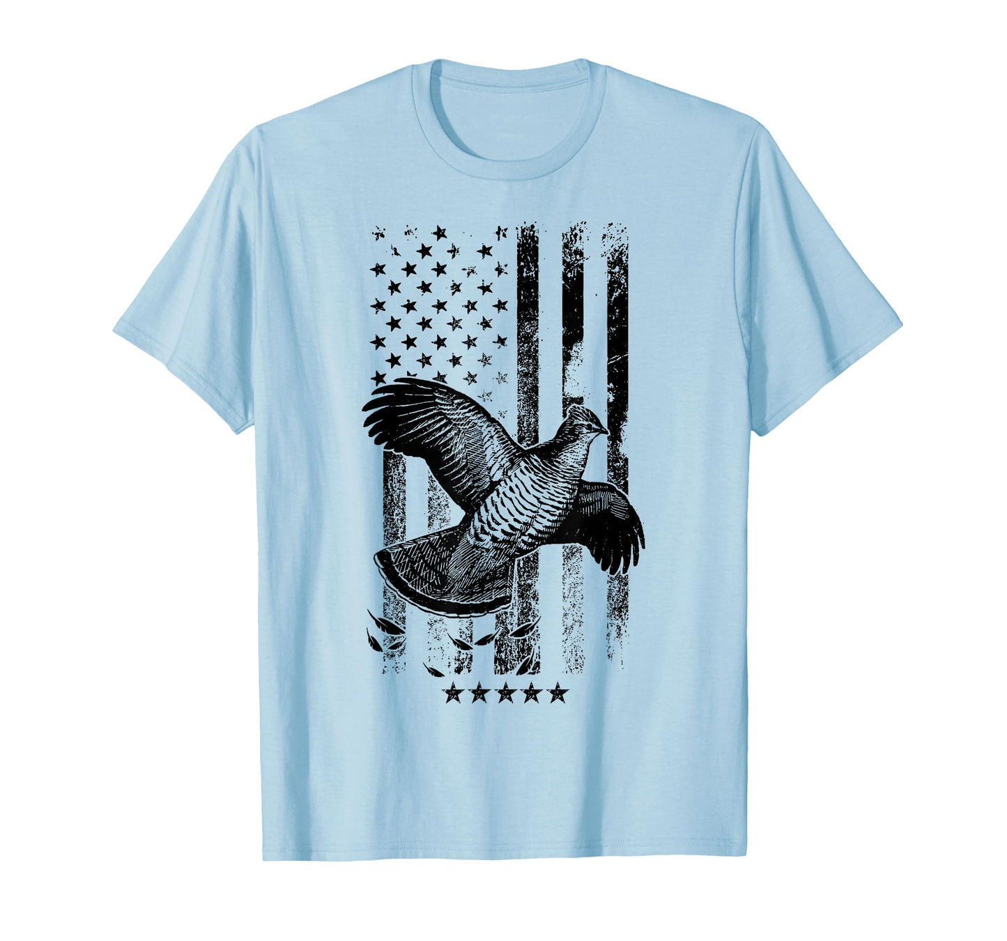USA American Flag Hunters - Hunting Grouse Bird T-Shirt