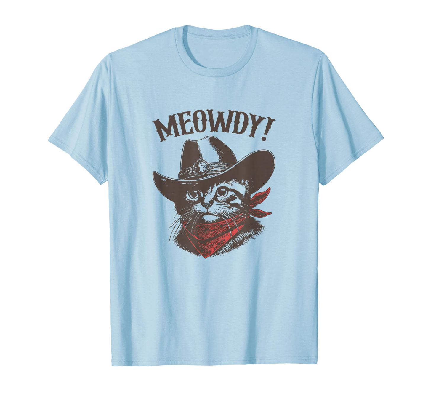 Meowdy Cat Cowboy Cat Country Western Funny Cat T-Shirt