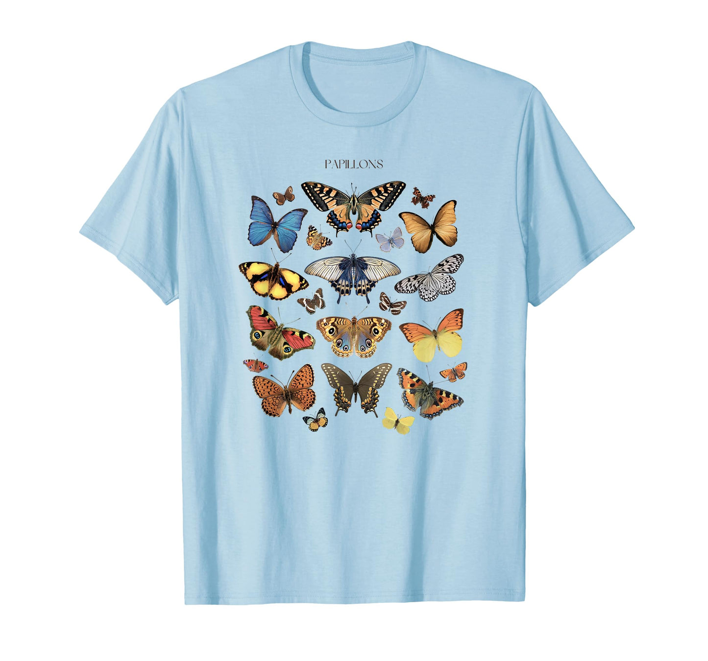 Entomology Butterfly Papillons Collage Lepidoptera Vintage T-Shirt