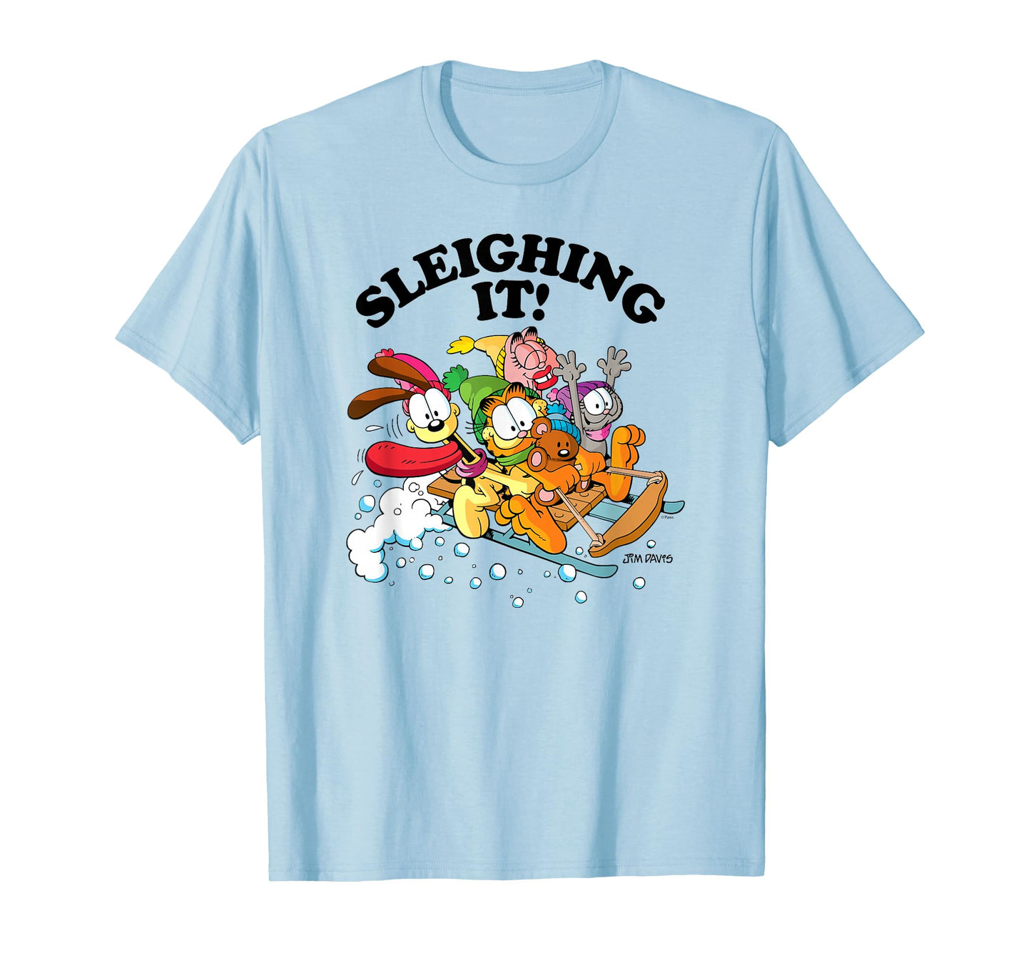 Garfield Sleighing It! Holiday Cartoon Cat T-Shirt