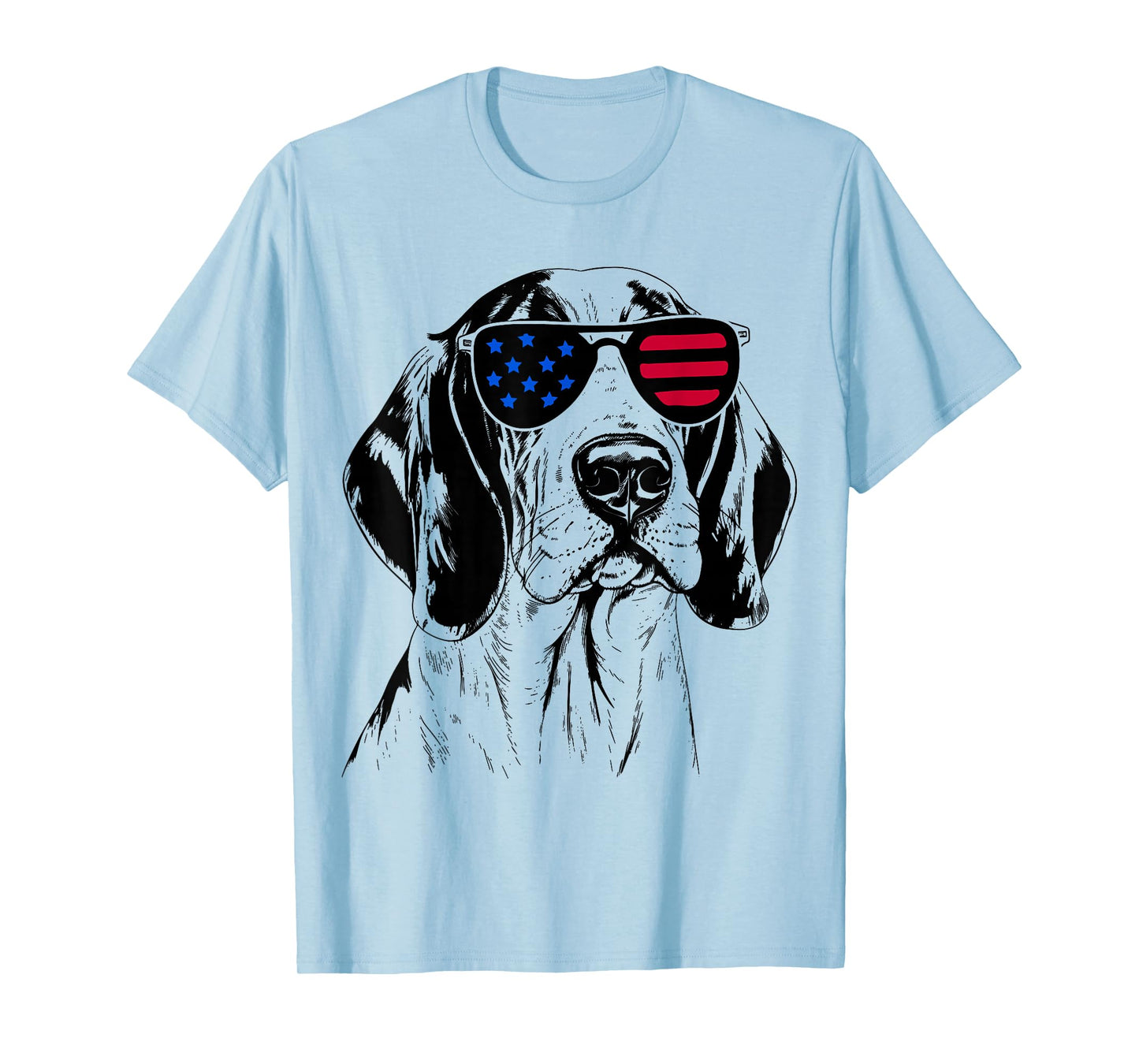Treeing Walker Coonhound Dog 4th July America USA Flag T-Shirt