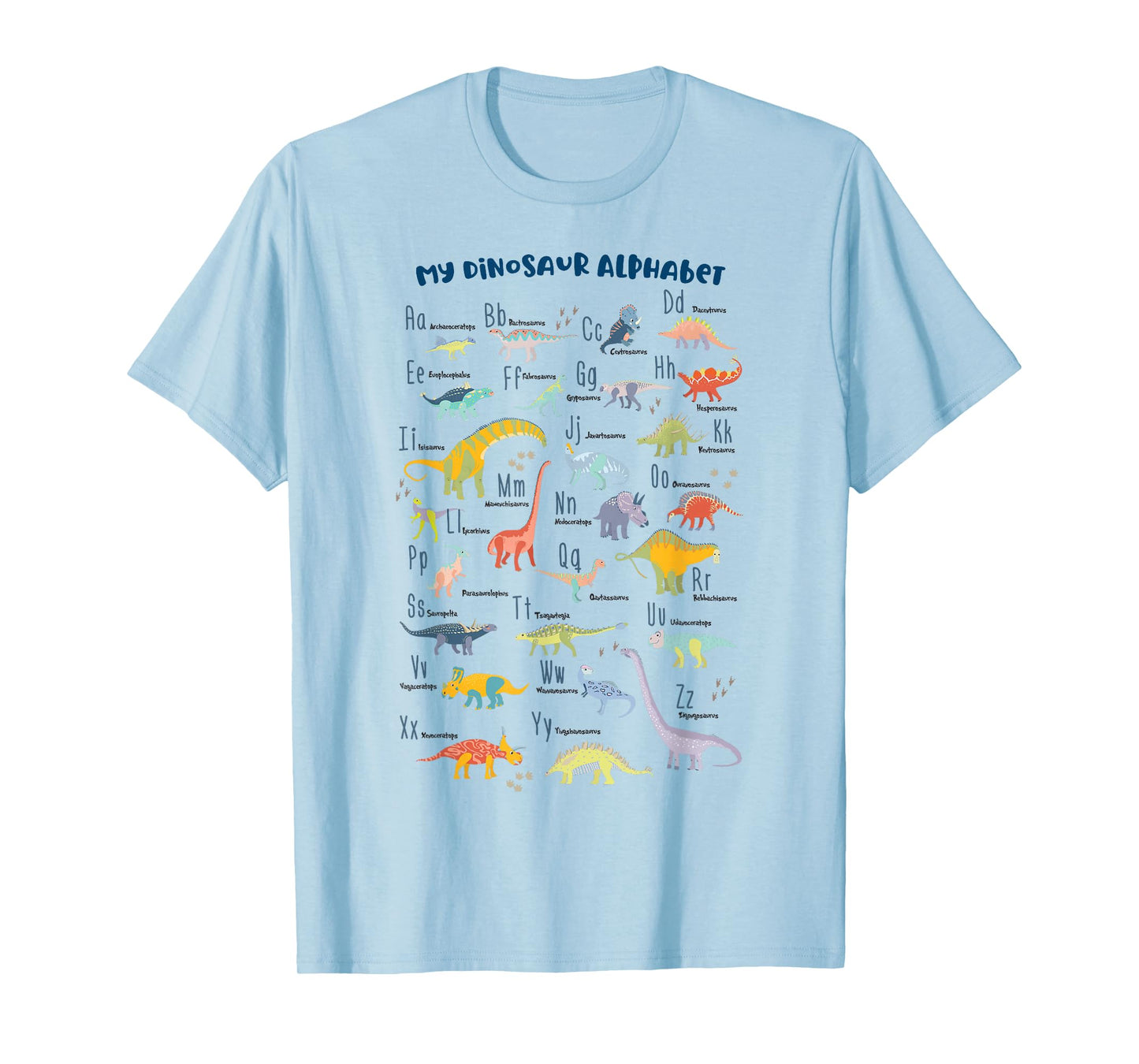 ABC Dino Identification A-Z Types of Dinosaurs Alphabet T-Shirt