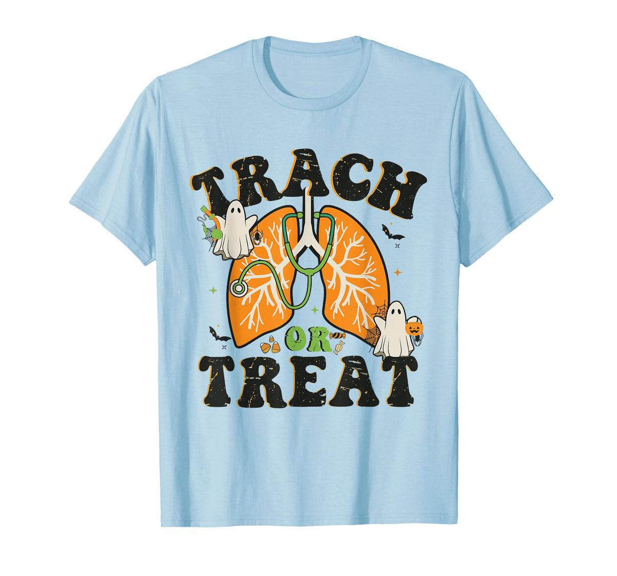 Trach or Treat ICU RN Halloween Nurse Respiratory Therapist T-Shirt