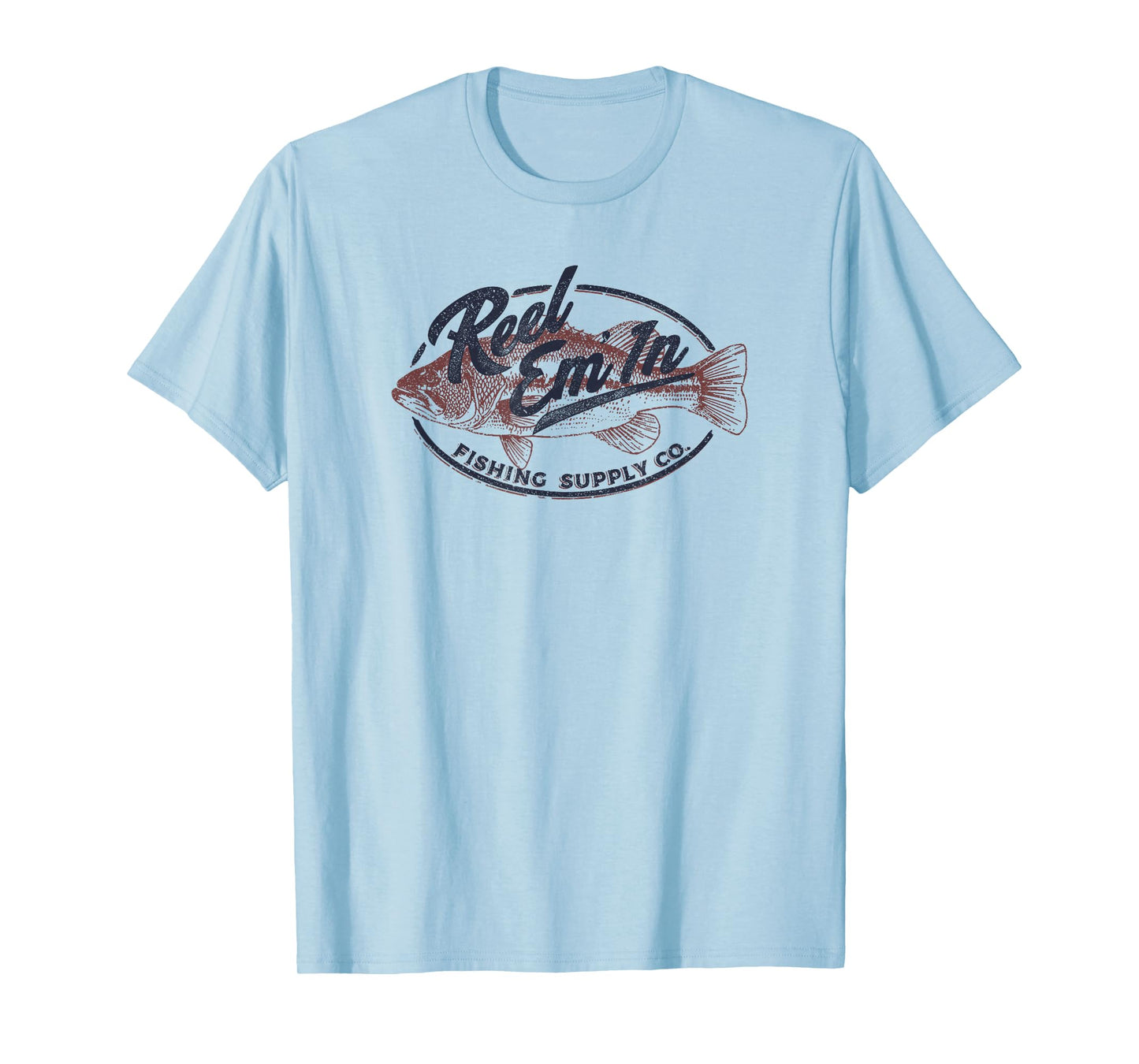 Trendy Reel Em' In Fishing Supply Co. Logo T-Shirt