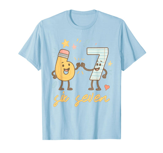 67 Teacher Cute 6 7 Women's School Pencil Six Seven Meme T-Shirt