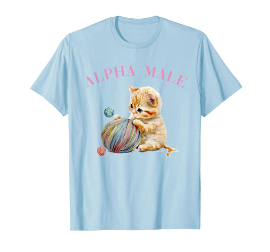 Alpha Male Cute Cat Funny Meme Ironic Kitten T-Shirt