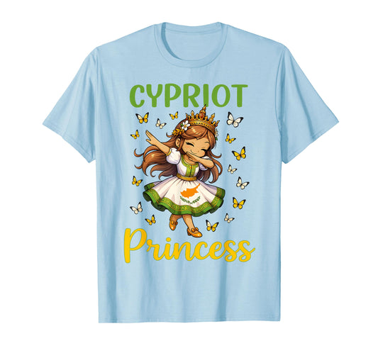 Cypriot Princess Dabbing Girl Cute Cyprus Pride Outfit Girls T-Shirt