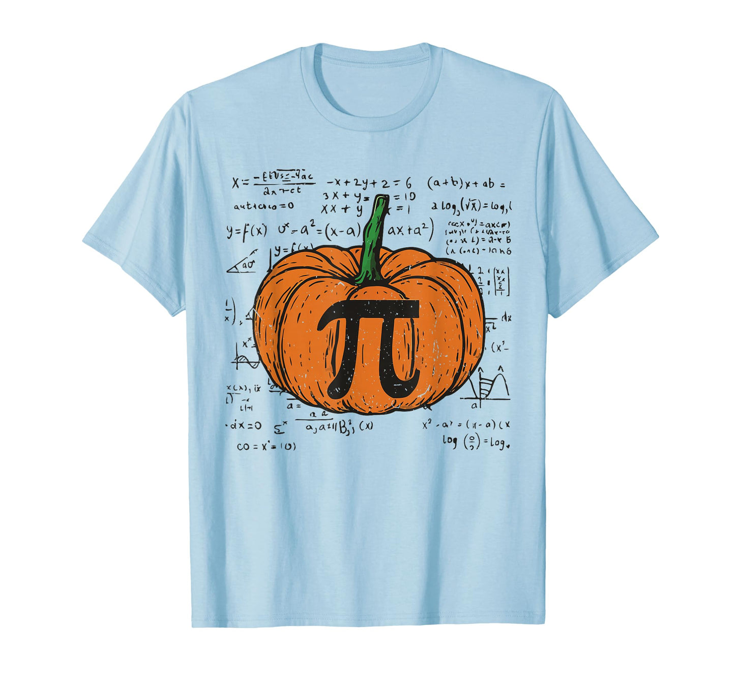 Funny Math Thanksgiving Pumpkin Pi Pie Math Teacher Science T-Shirt