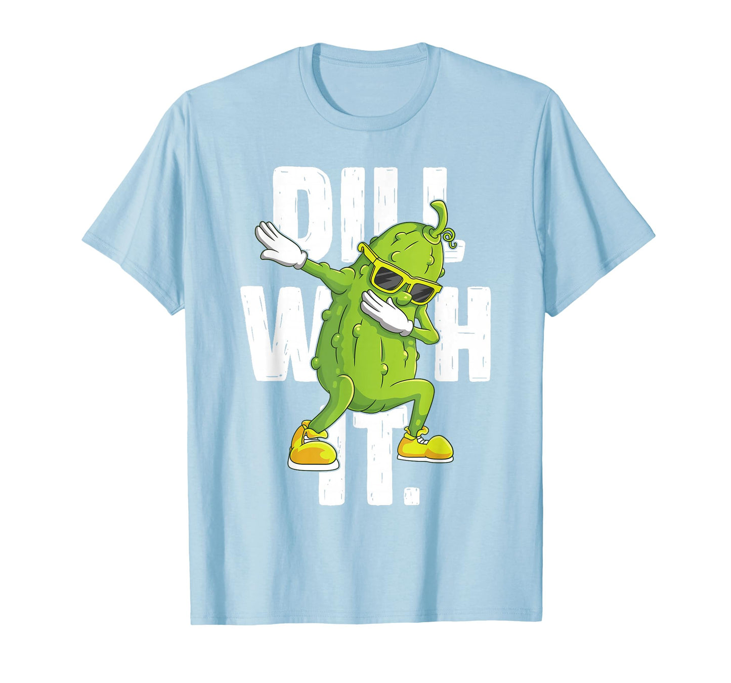 Dill with It Pickle Dabbing Halloween Cucumber Costume Party T-Shirt