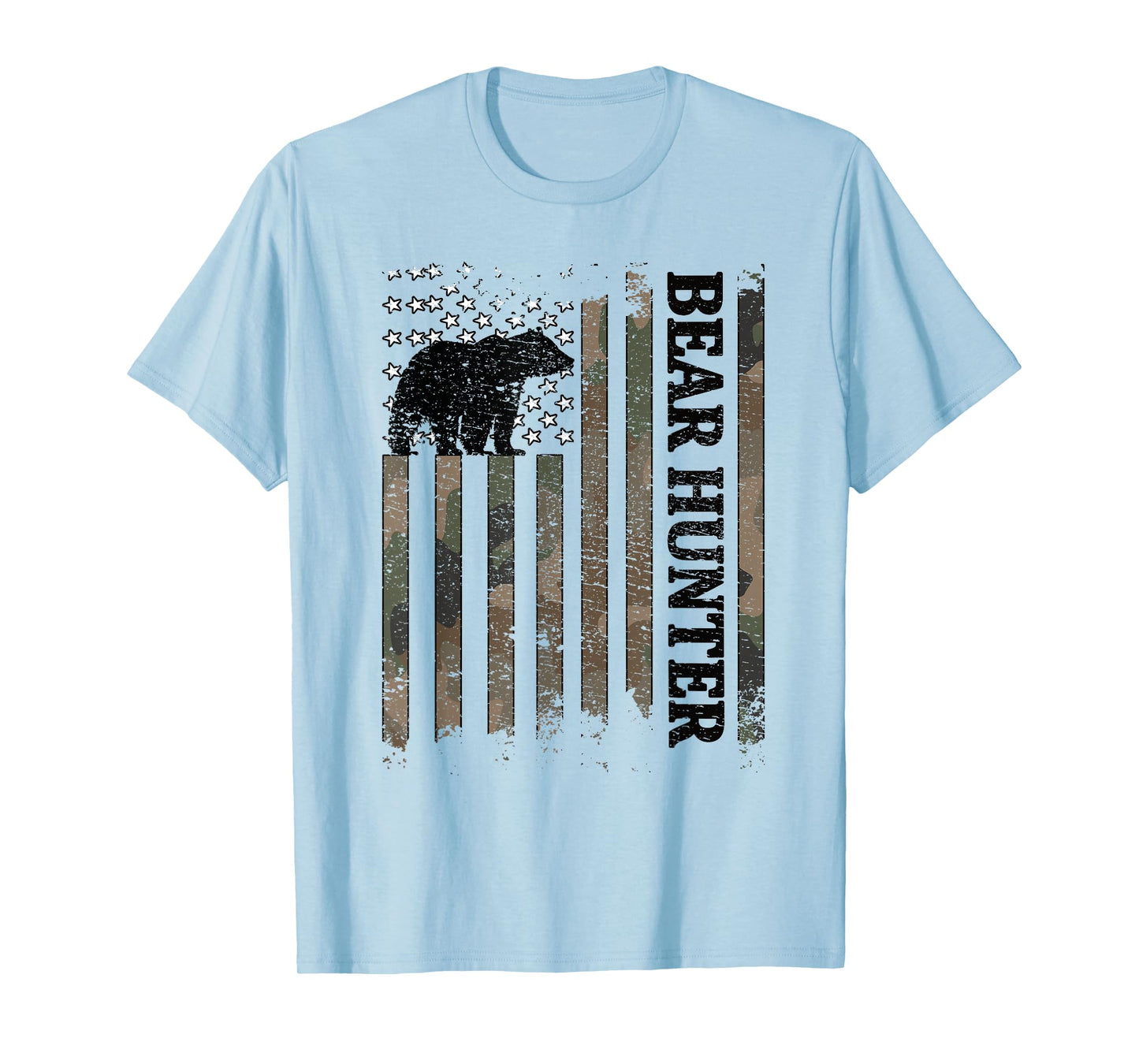 Bear Hunter American Flag Bear Hunting Lover T-Shirt
