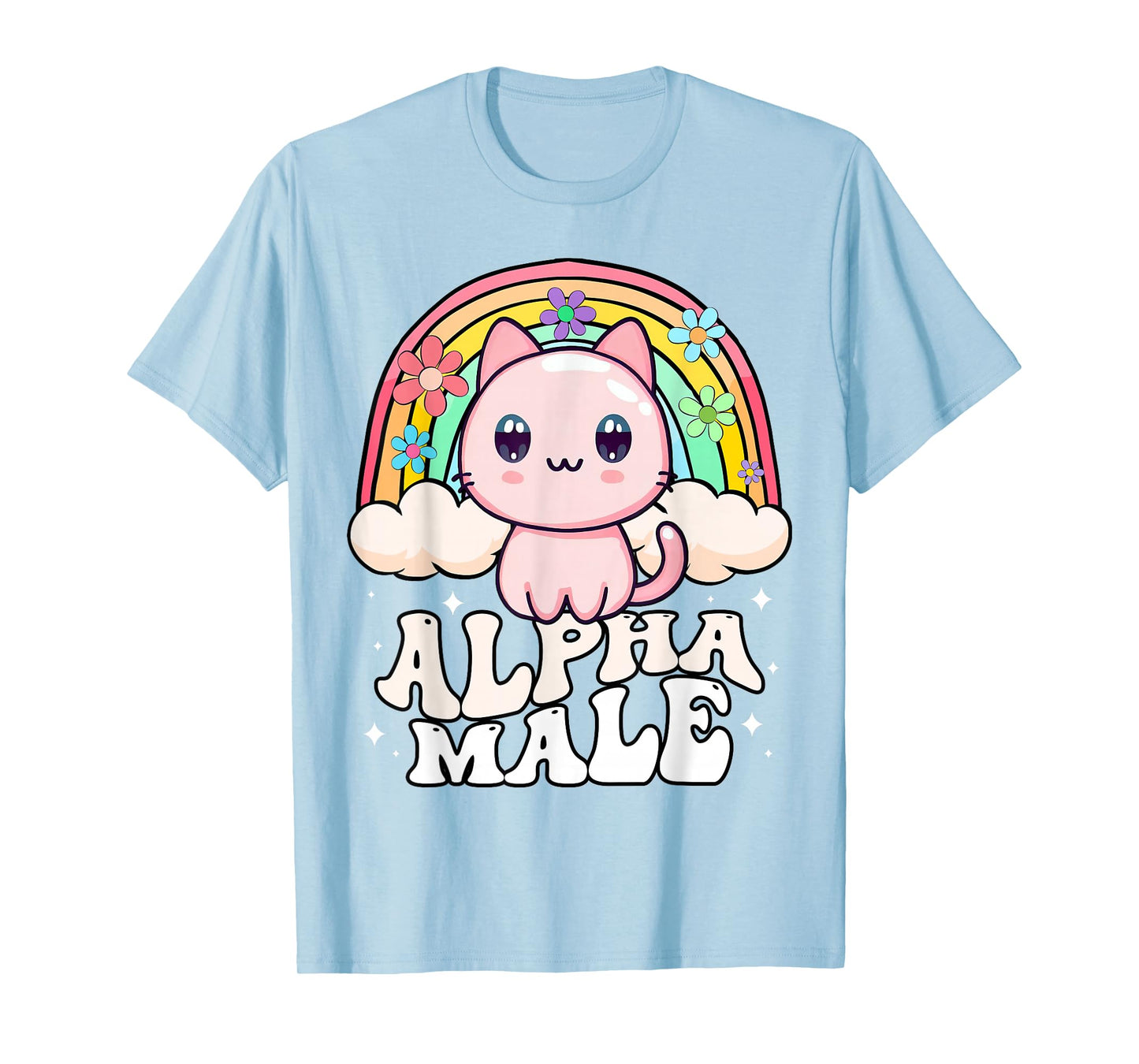 Alpha Male Cat Kitten Rainbow T-Shirt