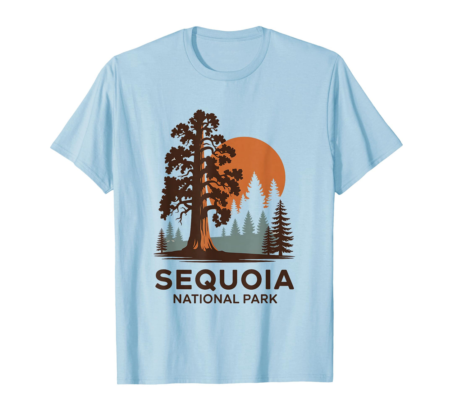Retro Sequoia National Park Hiking Camping Outdoor T-Shirt
