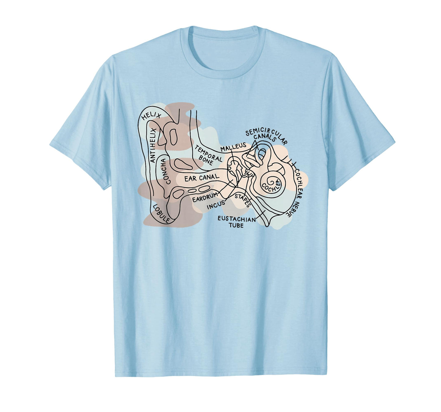 Audiology Audiologist Vestibular Therapist Inner Ear Anatomy T-Shirt