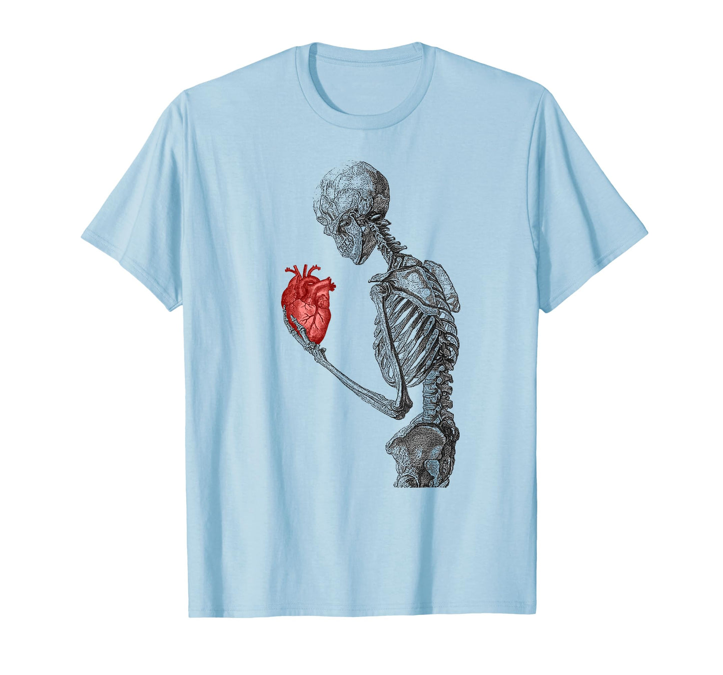Anatomical Red Human Heart Skeleton Cardiac T-Shirt