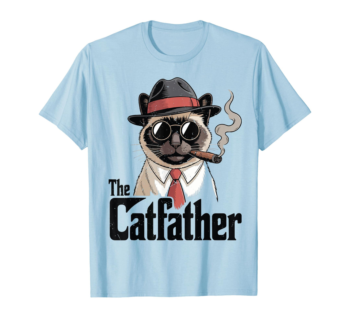 The Catfather Siamese Cat Dad Happy Father Day Gift Daddy Men Women T-Shirt