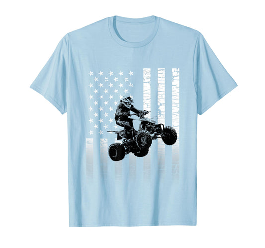 American Flag Graphic ATV/Quad Motocross T-shirt T-Shirt
