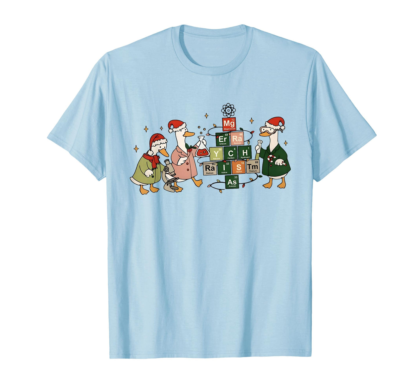 Merry Chemistmas Goose Chemistry Christmas Science Teacher T-Shirt