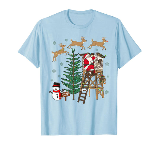 Christmas Holiday Camo Hunting Reindeer Deer Duck Xmas Santa T-Shirt