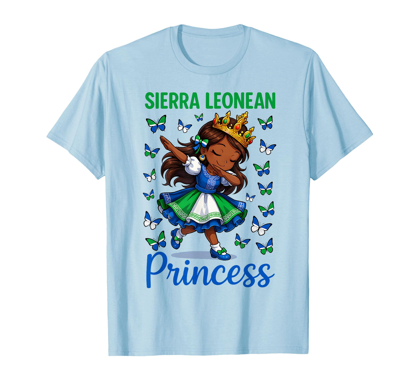 Sierra Leonean Princess Girl National Costume Dab for Girls T-Shirt