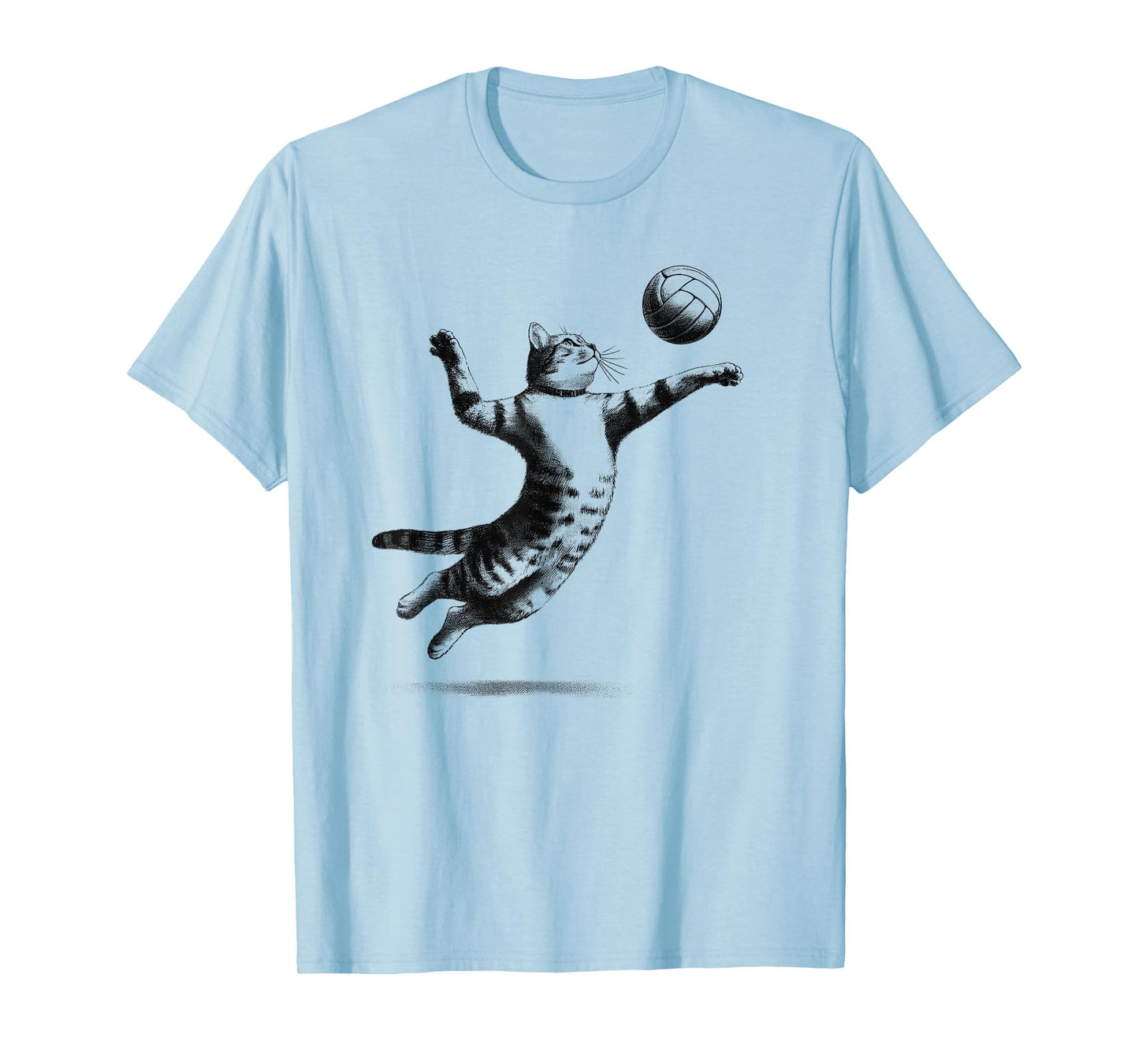Cat Playing Volleyball Kitten Volleyball Player Vintage T-Shirt