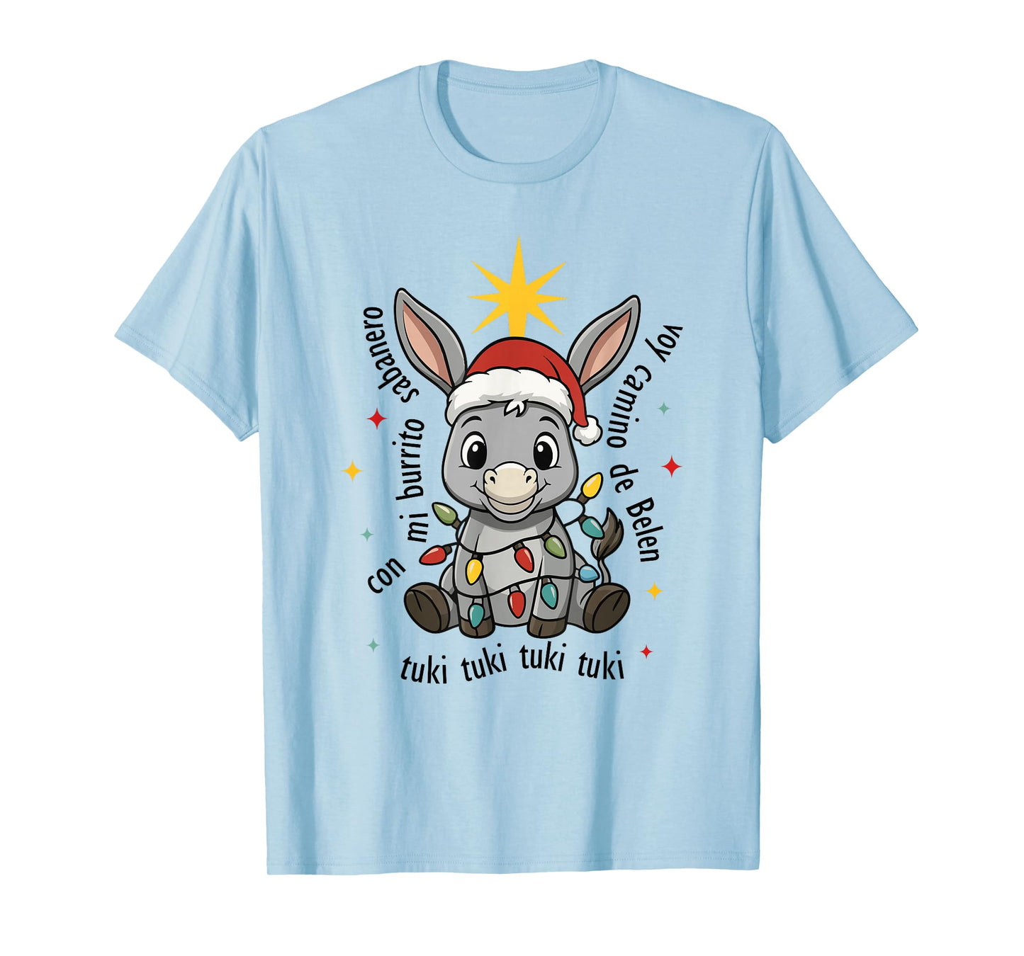 Con Mi Burrito Sabanero Mexican Tuki Tuki Donkey Latino Xmas T-Shirt