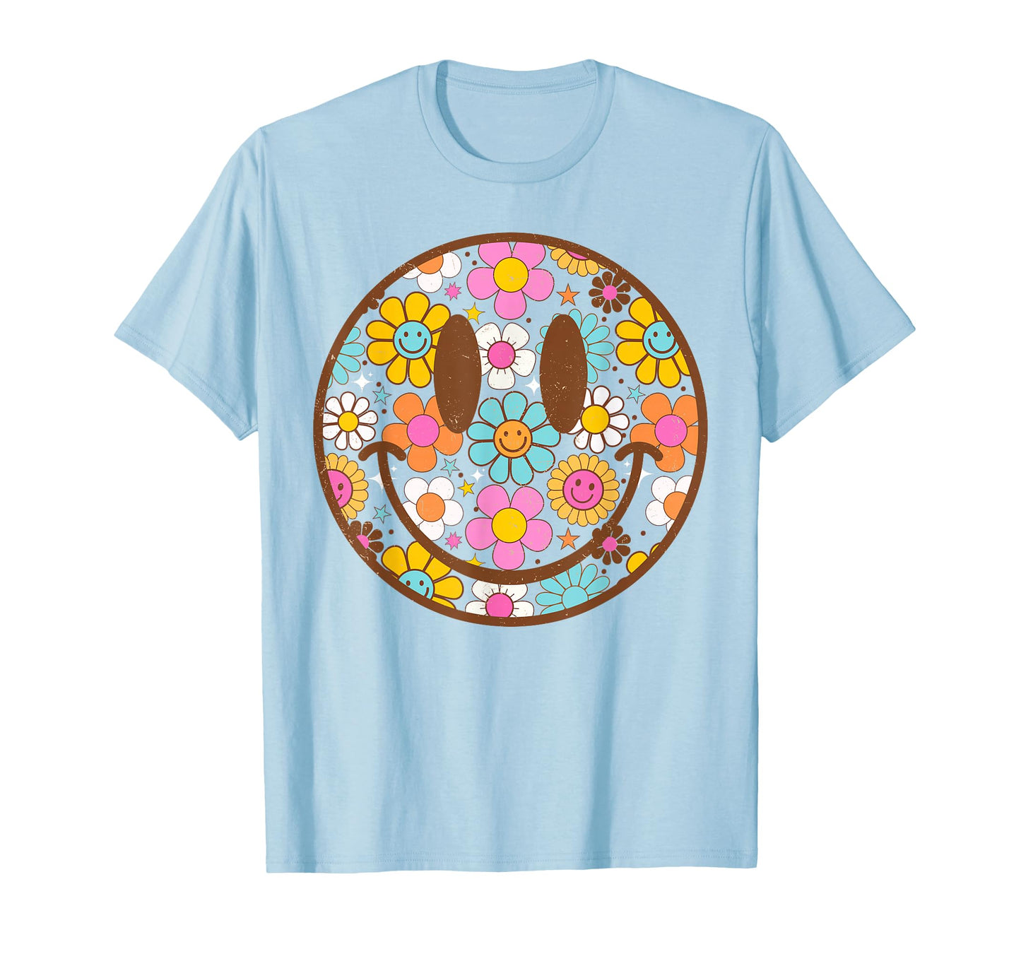 Happy Retro Daisy Smile Face Preppy Aesthetic Men Women Kids T-Shirt