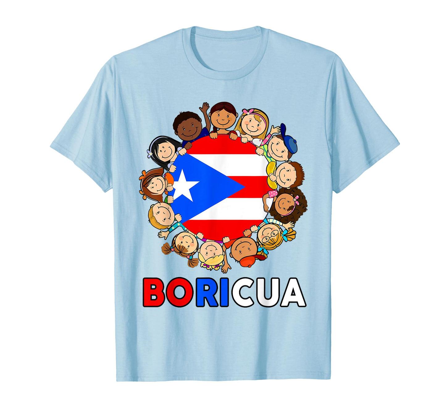 Puerto Rico Kids Boricua Hispanic Heritage Month Rican Flag T-Shirt