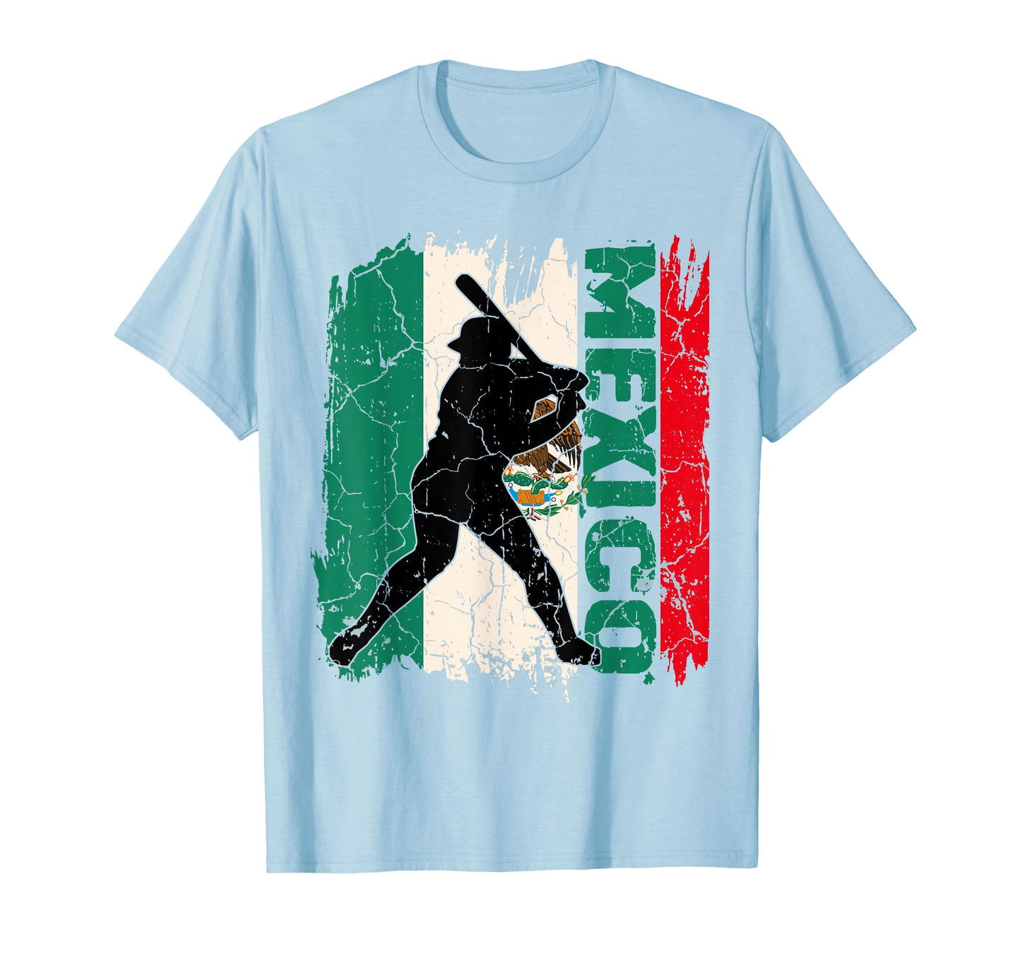 Cinco De Mayo Baseball Mexico Shirt Mexican Flag Kid Boy Men T-Shirt