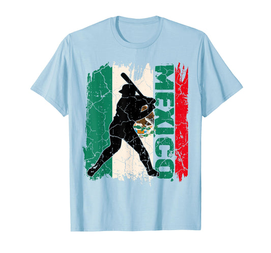 Cinco De Mayo Baseball Mexico Shirt Mexican Flag Kid Boy Men T-Shirt