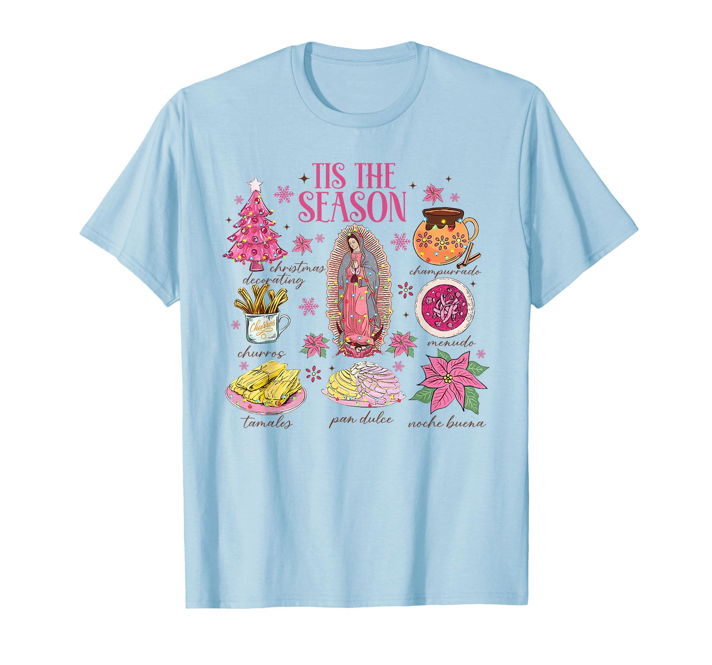 Coquette Tis The Season Mexican Christmas Spanish Donkey T-Shirt