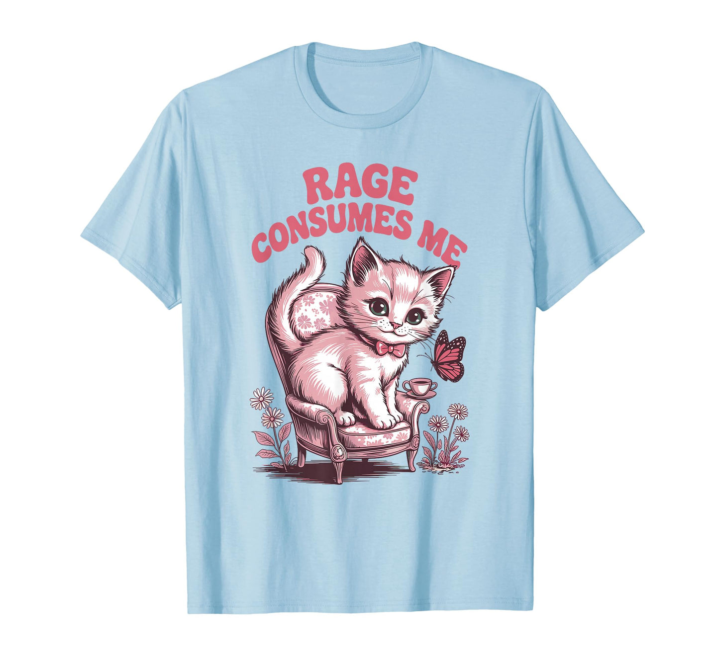 Rage Consumes Me Funny Cat Meme T-Shirt