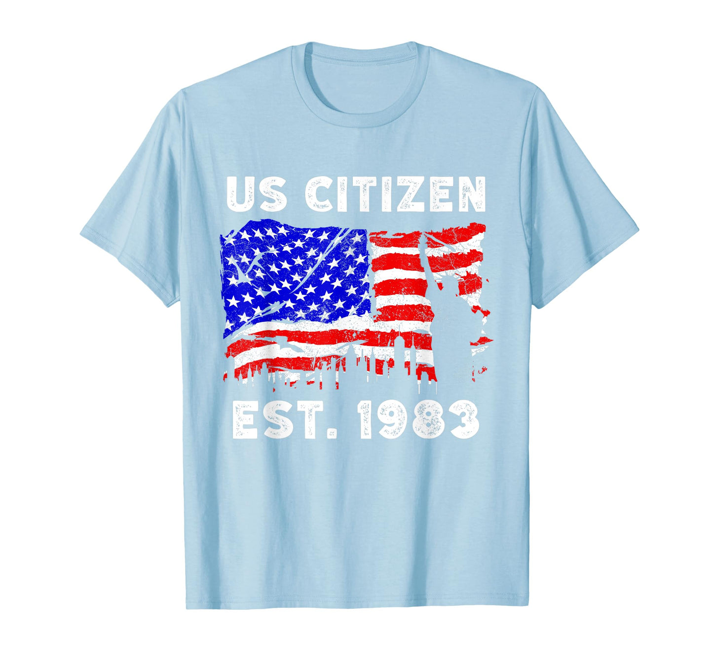 Proud US Citizen Est. Since 1983 For New American USA T-Shirt