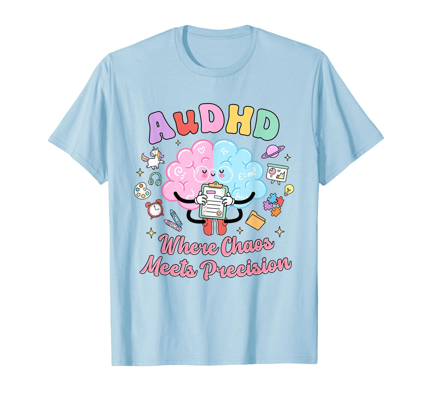 Neurodiversity Cute ADHD Autism AuDHD Neurospicy Teacher T-Shirt