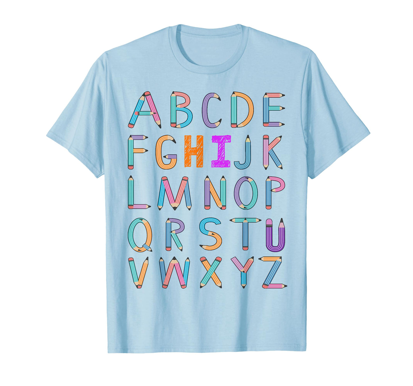 Back to School Kindergarten Alphabet ABC Teacher Women Kids T-Shirt