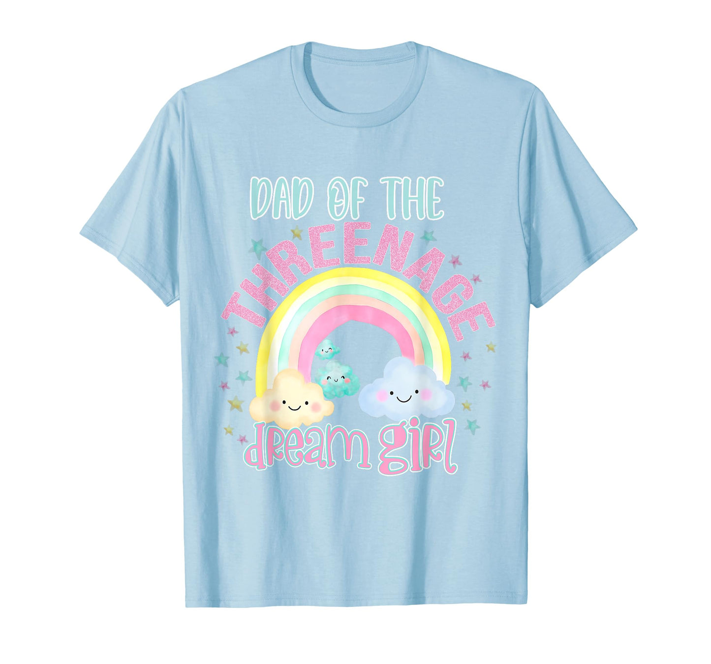 DAD of Threenage Dream Birthday Girl 3rd Birthday Party T-Shirt