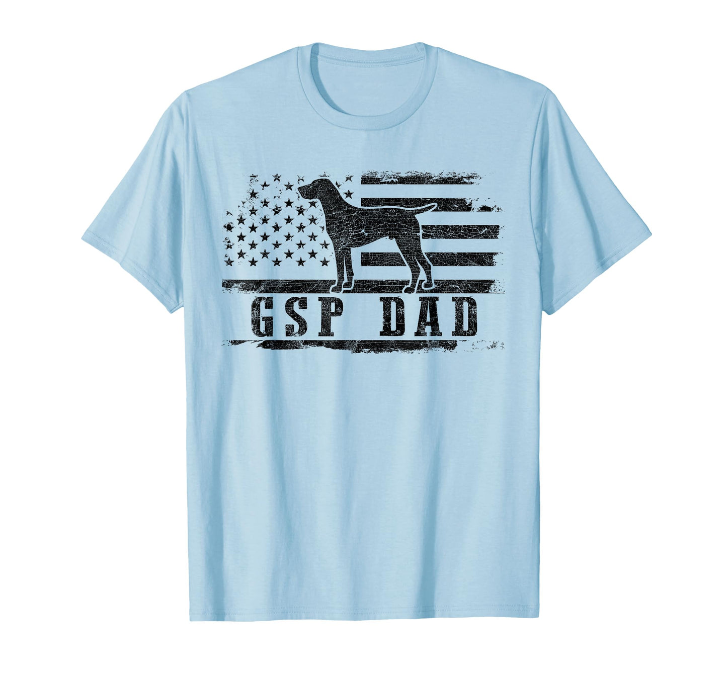 GSP Dad USA American Flag German Shorthaired Pointer Dog T-Shirt
