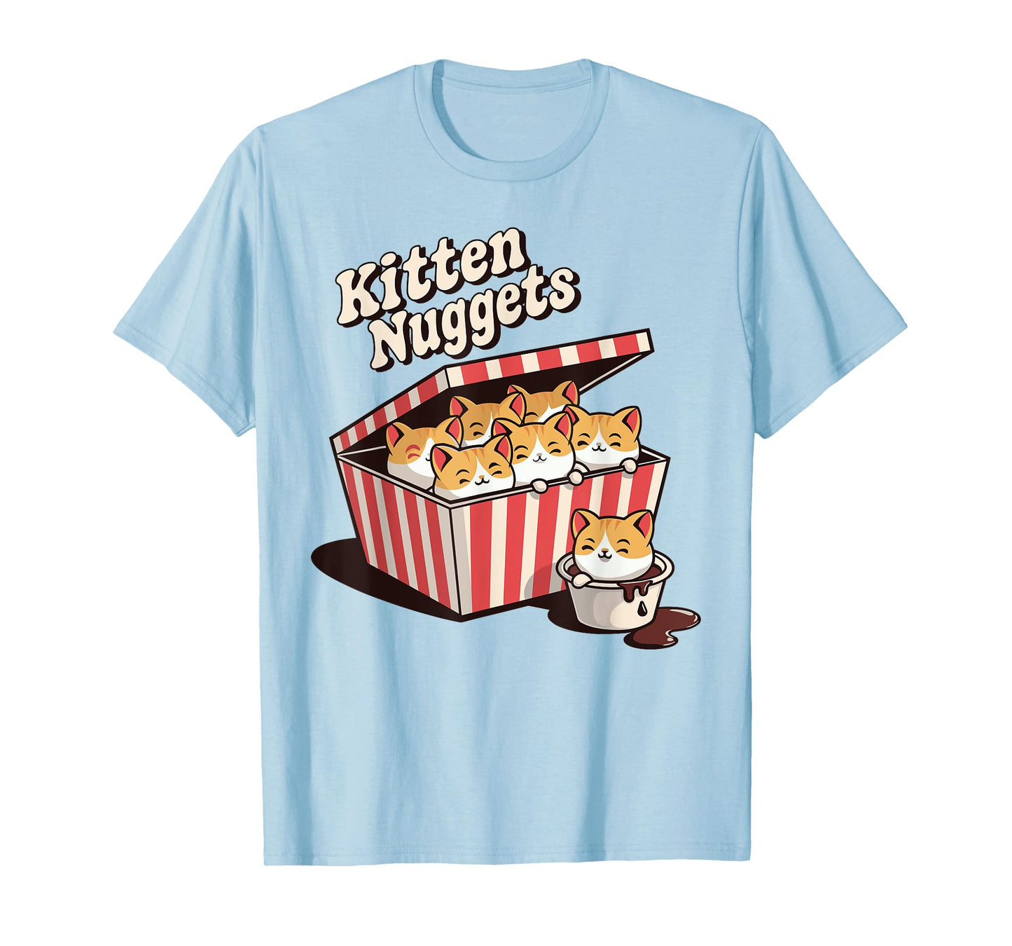 Kitten Nuggets cute Fast Food Pun Cat Owner Cat Lover kids T-Shirt