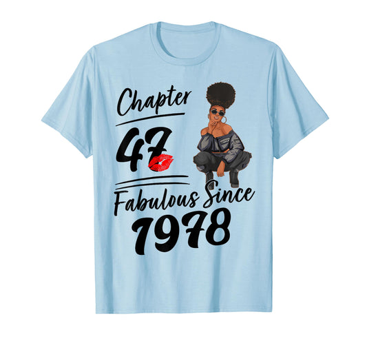 Chapter 47 Fabulous Since 1978 47th Birthday Party for Girls T-Shirt