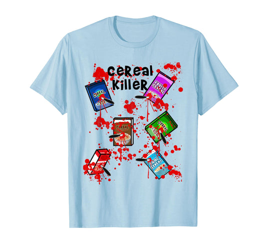 Cereal Killer Funny Easy Lazy Last Minute Halloween Costume T-Shirt