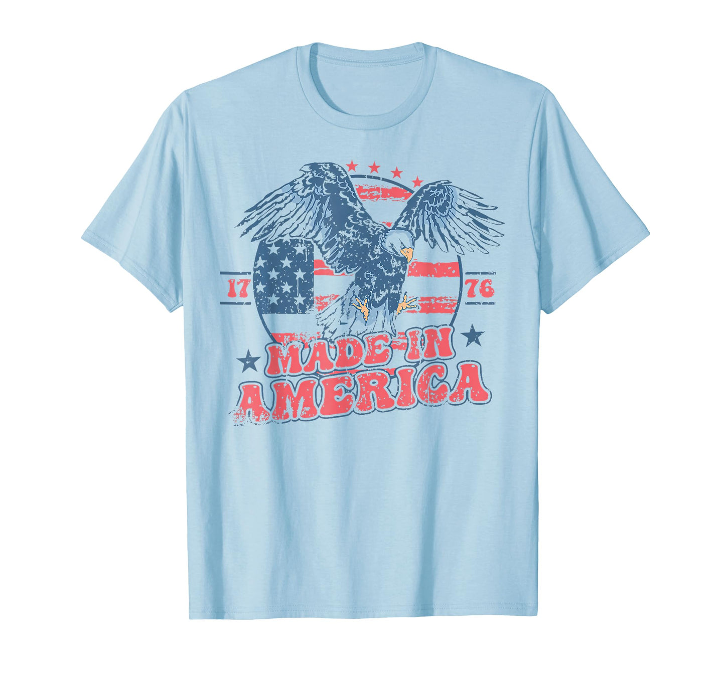 Made in America USA Flag Eagle 4th of July Patriotic Freedom T-Shirt