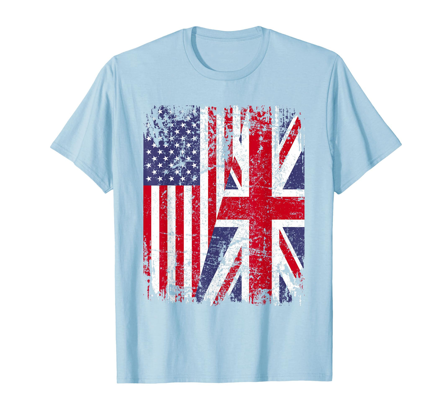 BRITISH ROOTS | Half American Flag | BRITAIN UK T-Shirt