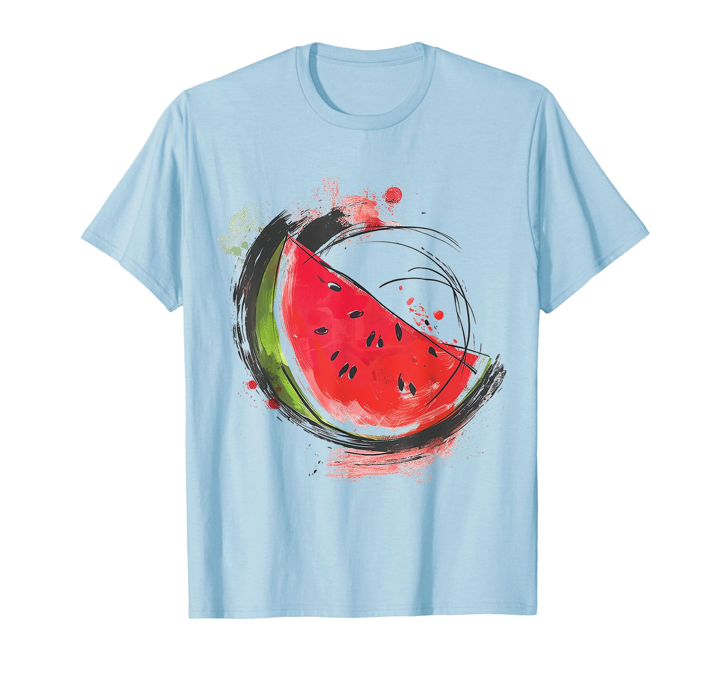 Watermelon Painting Motif Abstract Drawing Art Watermelon T-Shirt