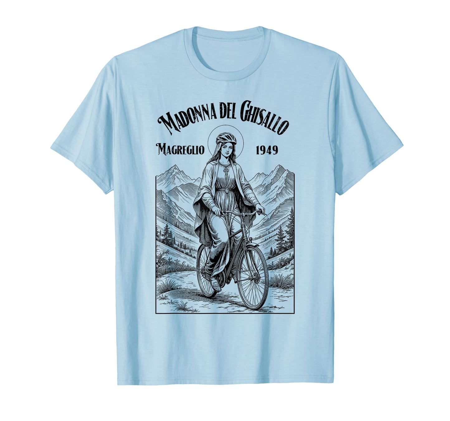 Cycling Cyclist Patron Saint Madonna del Ghisallo Bicycle T-Shirt
