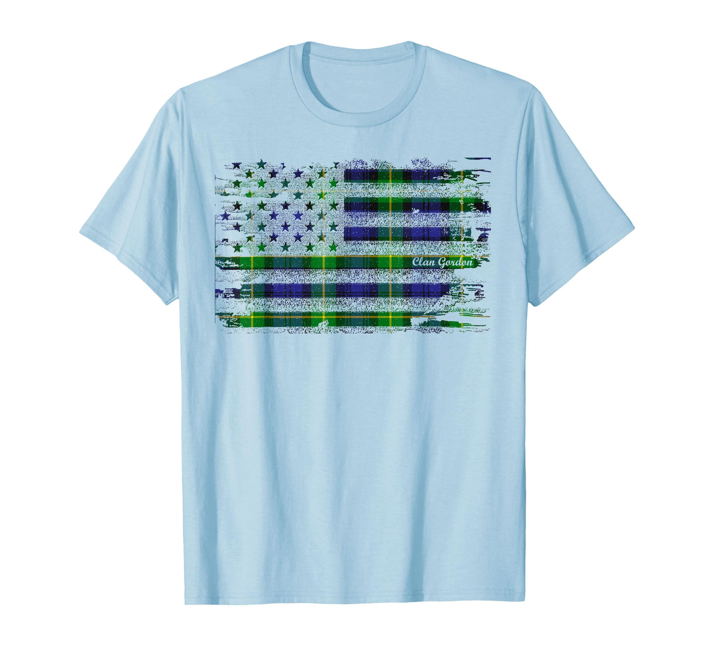 Clan Gordon American Flag Scottish tartan shirt T-Shirt